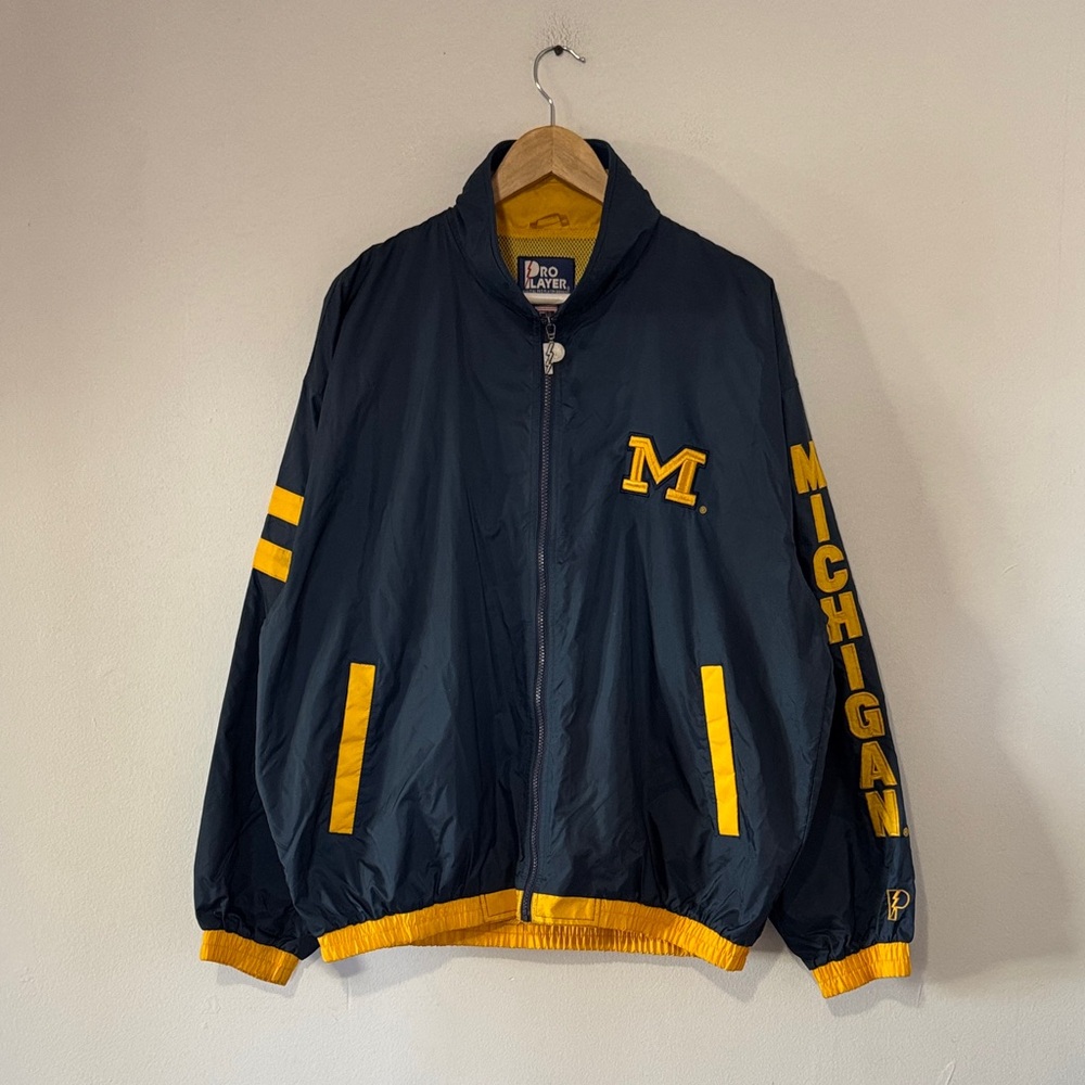 Vintage Michigan Wolverines Windbreaker Jacket / Large / 90s / ProPlayer